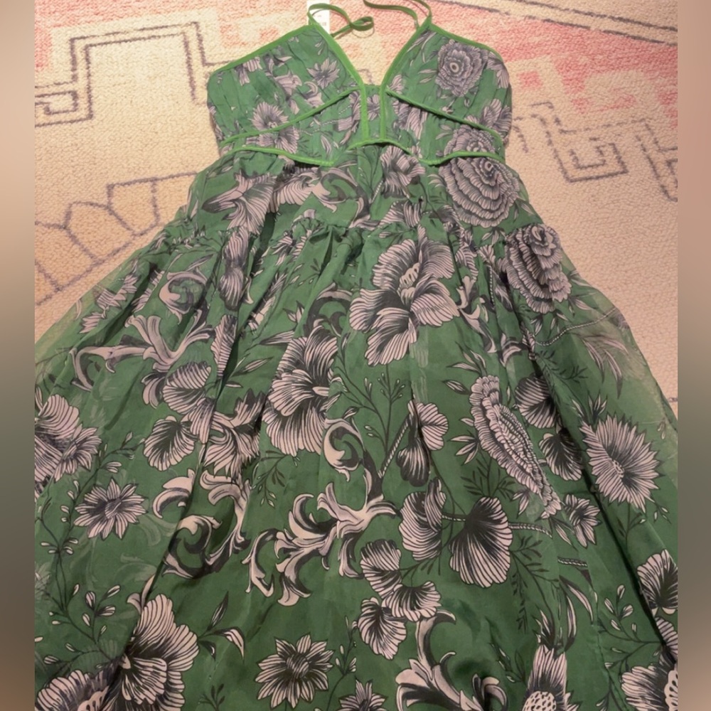Floral Green Maxi Dress